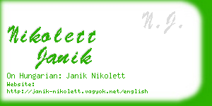 nikolett janik business card